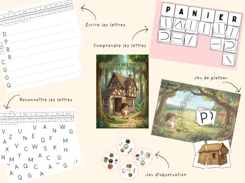 Fiches d'exercices d'écriture en maternelle pour s'entraîner à tracer les lettres droites et les ponts de manière progressive.