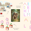 Fiches d'activités graphiques Le Jardin des Formes avec lettres de l'alphabet colorées et illustrations de fleurs pour la maternelle.